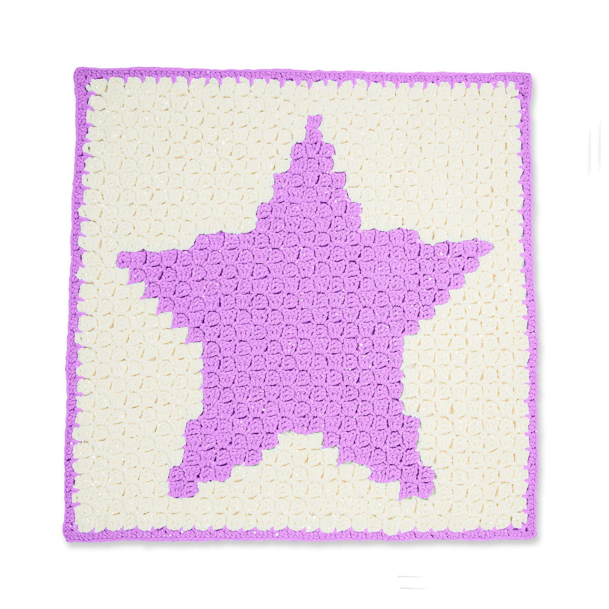 Free Bernat Crochet C2C Big Star Blanket Pattern