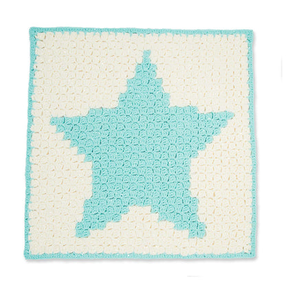 Bernat Crochet C2C Big Star Blanket Crochet Blanket made in Bernat Baby Blanket Sparkle yarn