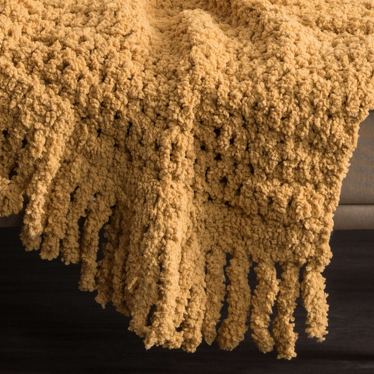 Crochet Blanket made in Bernat Sheepy yarn
