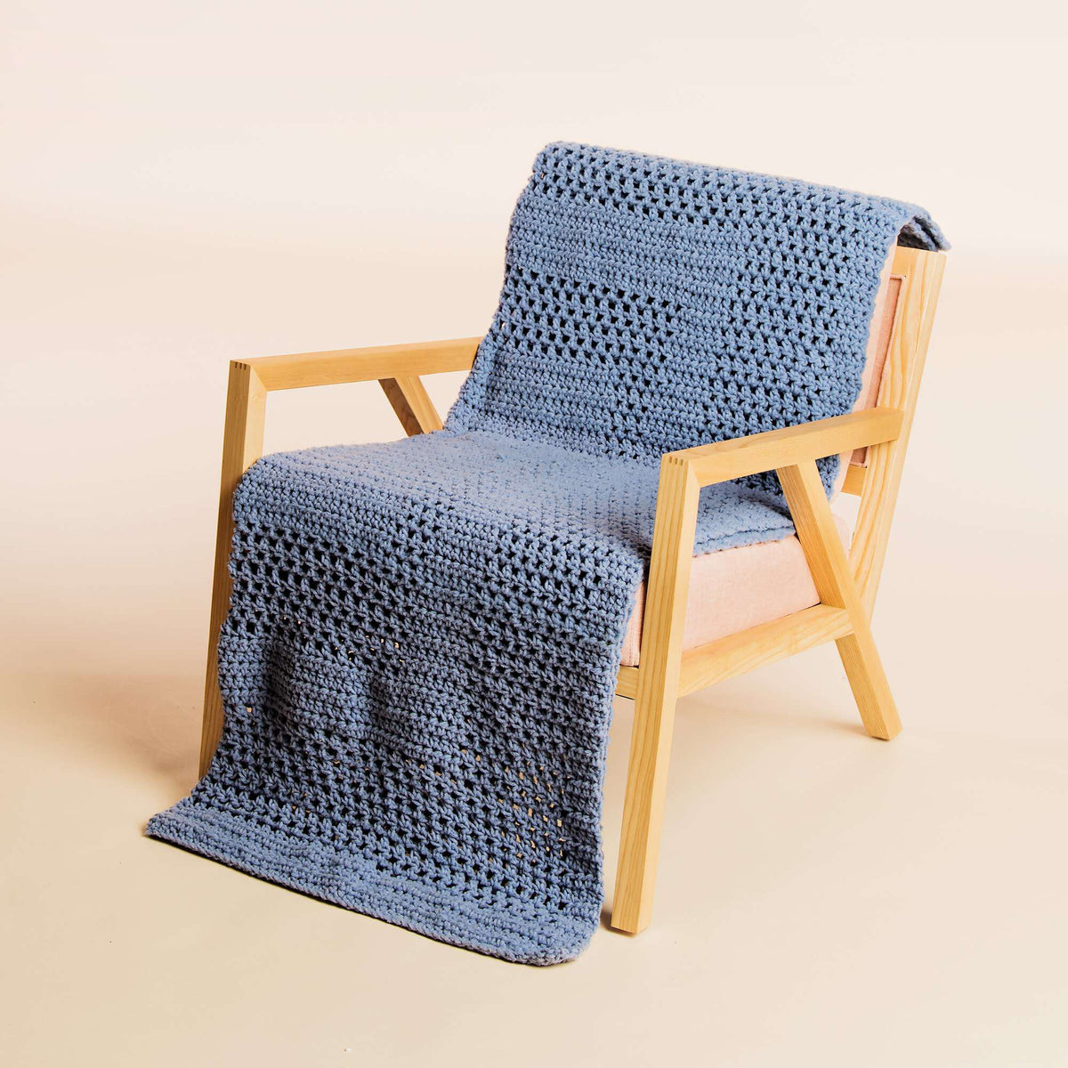 Crochet Blanket made in Bernat Forever Fleece yarn