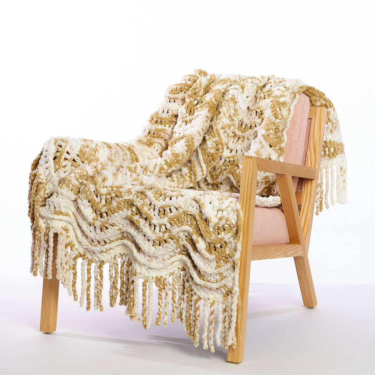 Crochet Blanket made in Bernat Blanket Tie Dye-ish yarn