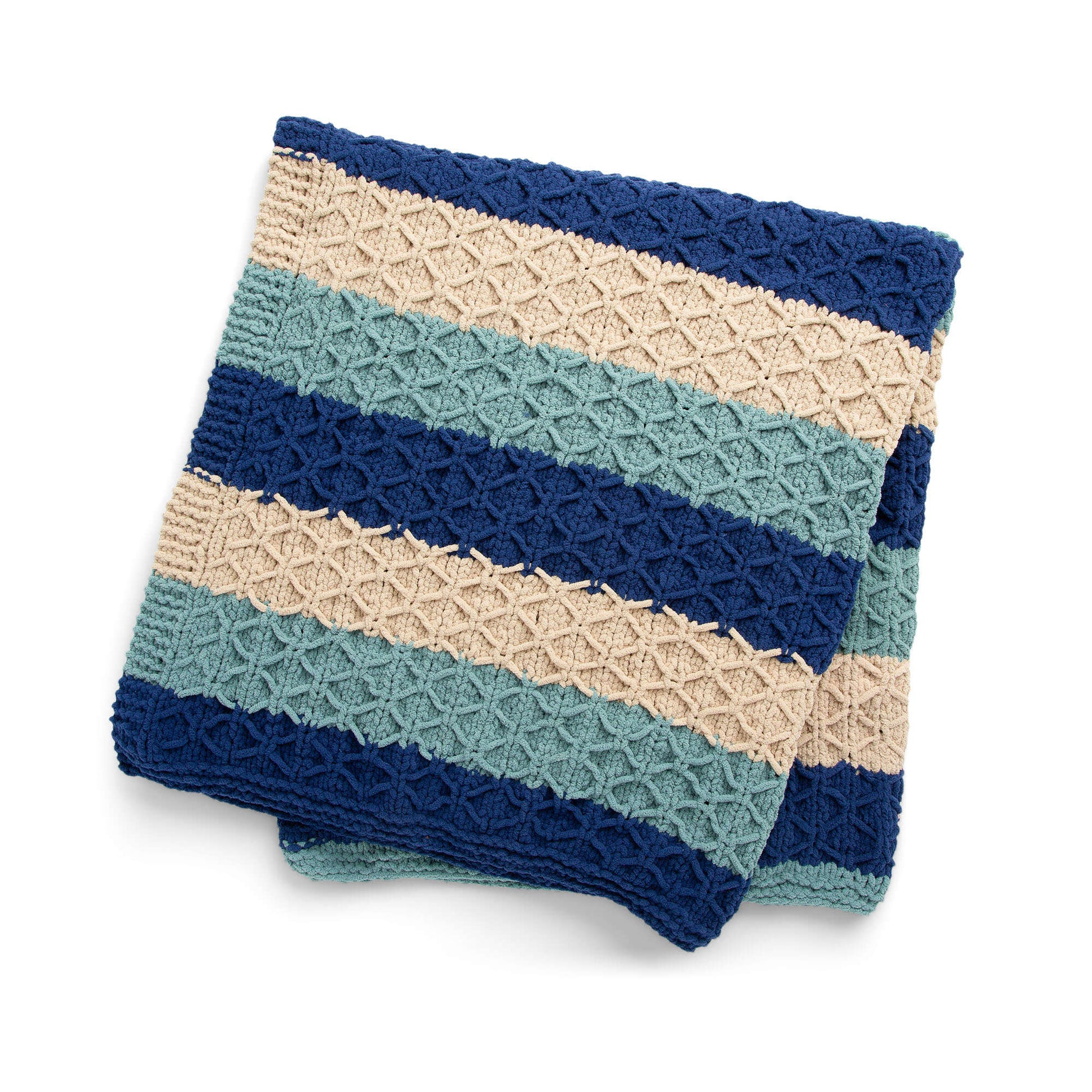 Free Bernat Knit Quilted Blanket Pattern