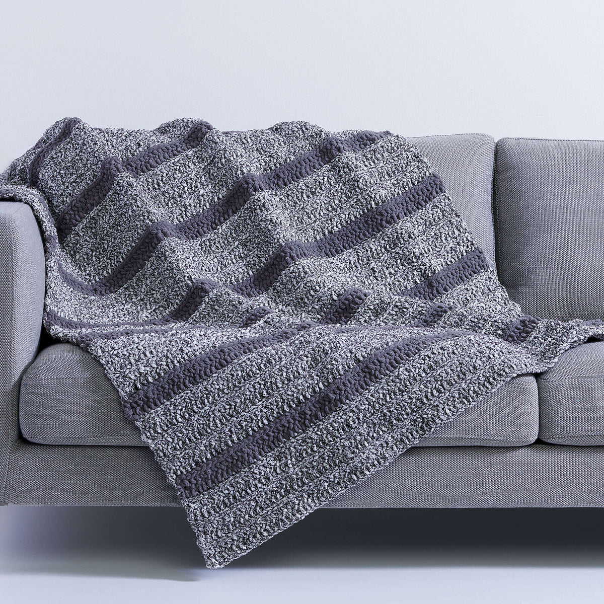 Crochet Blanket made in Bernat Blanket yarn