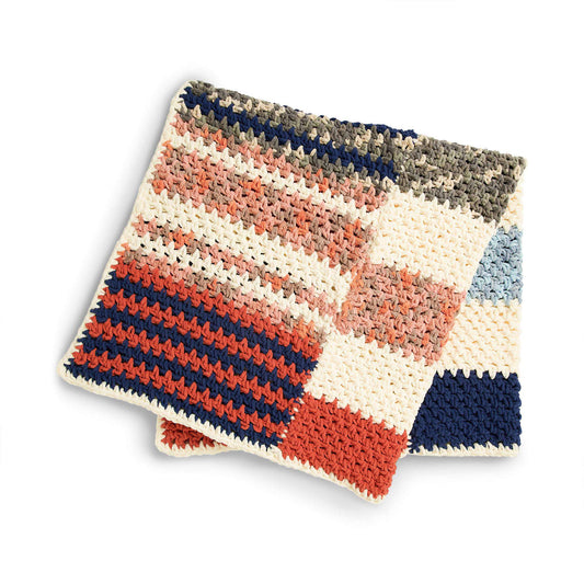 Crochet Blanket made in Bernat Blanket yarn