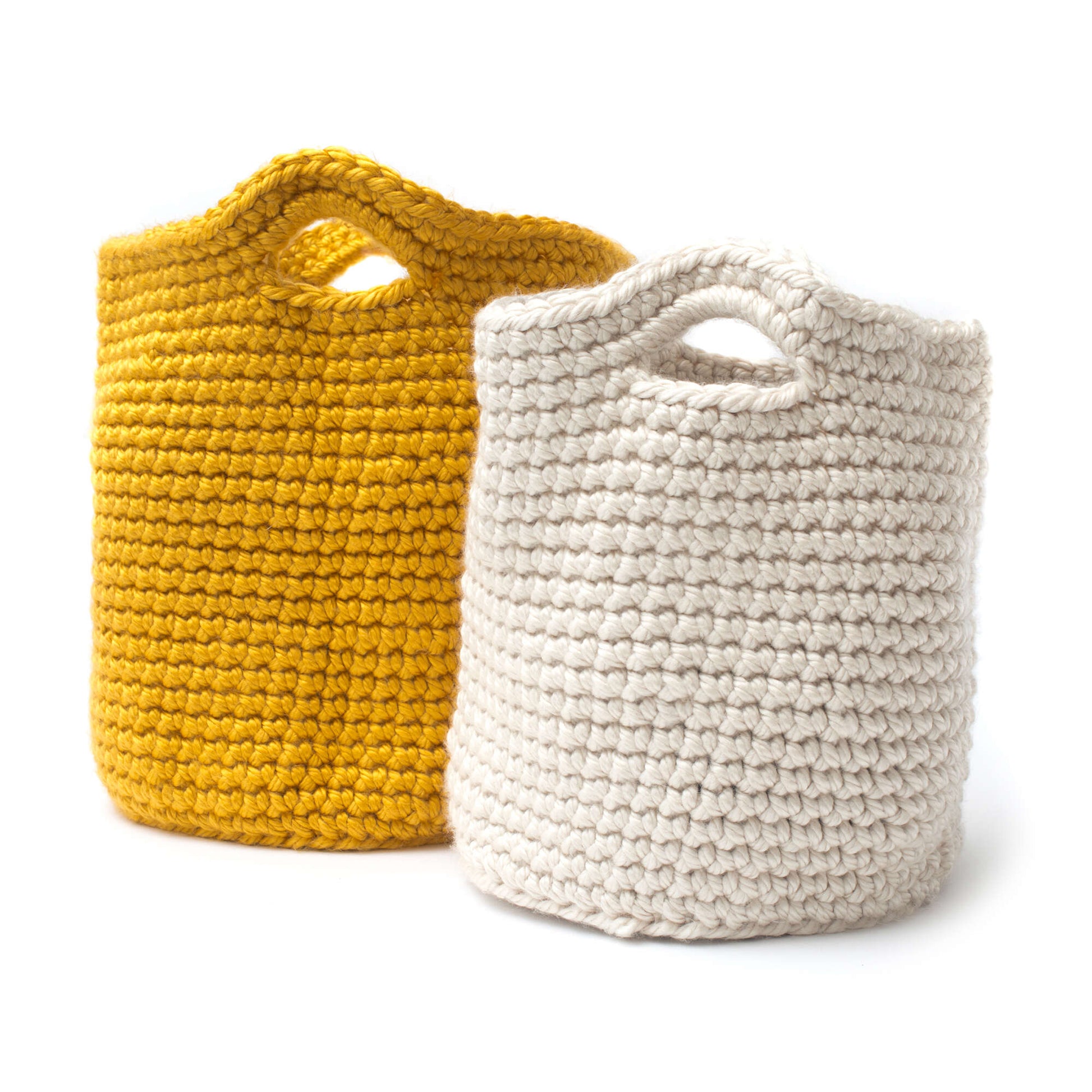 Free Bernat Cache Baskets Crochet Pattern