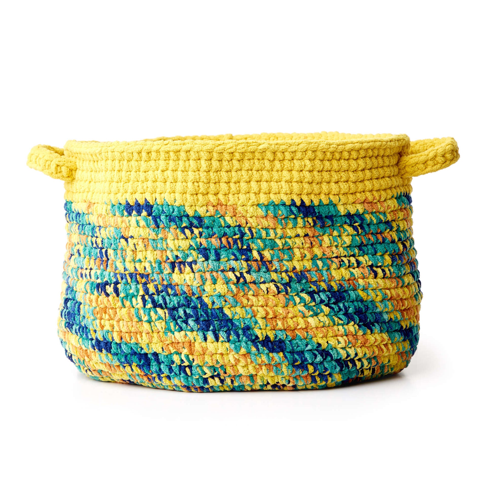 Free Bernat Dip Edge Crochet Basket Pattern