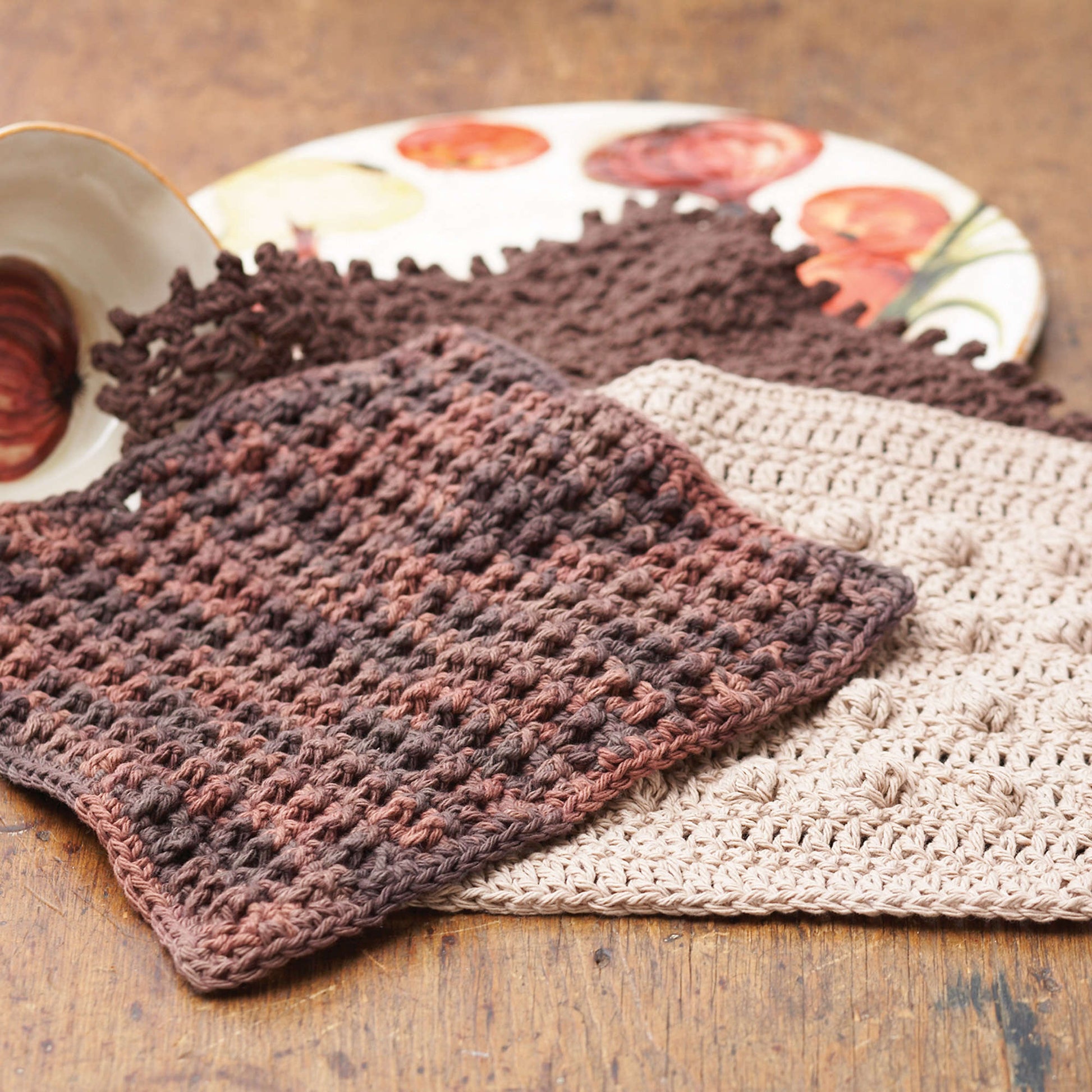 Free Bernat Thankful Thursday Dishcloths Crochet Pattern