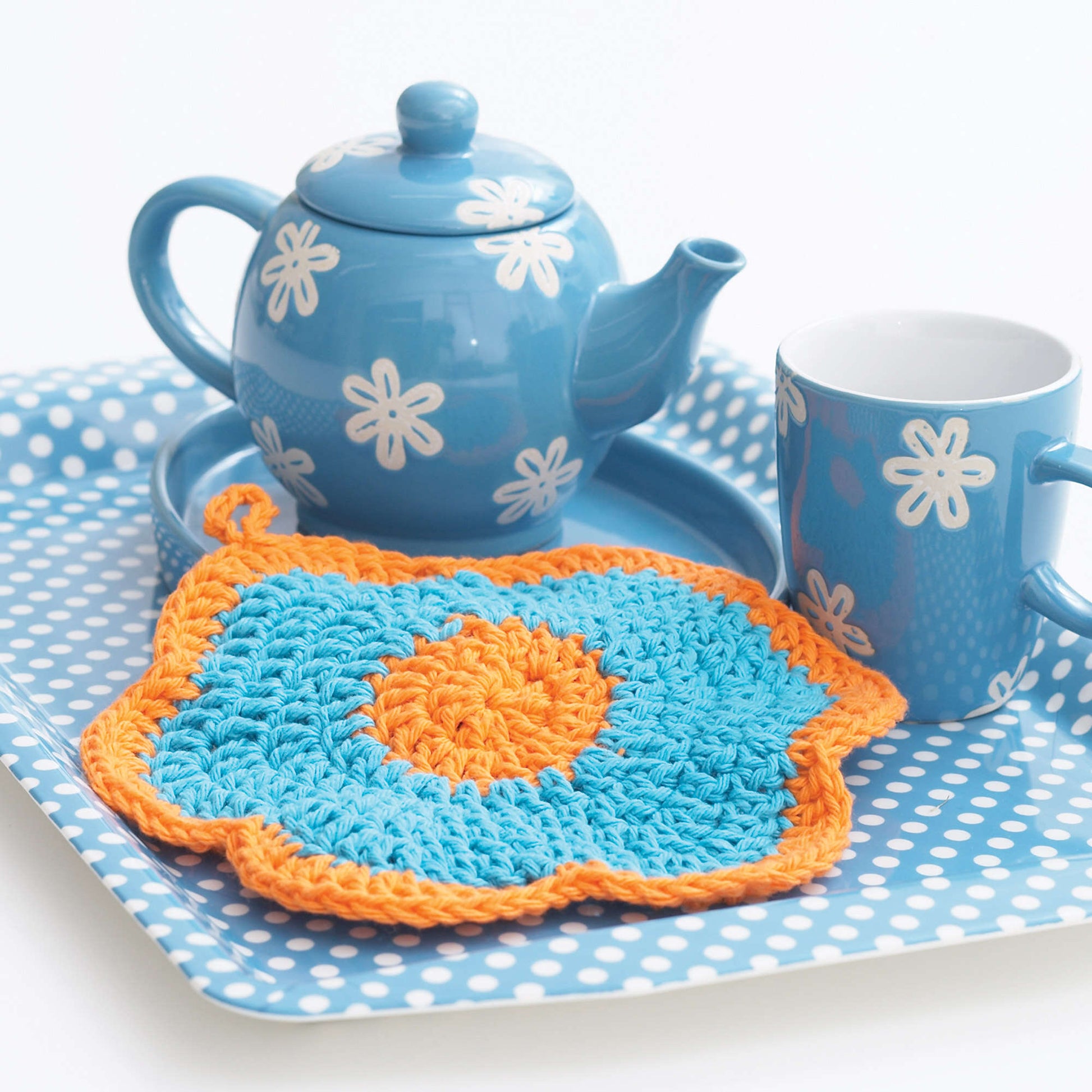Free Bernat Primrose Dishcloth Crochet Pattern