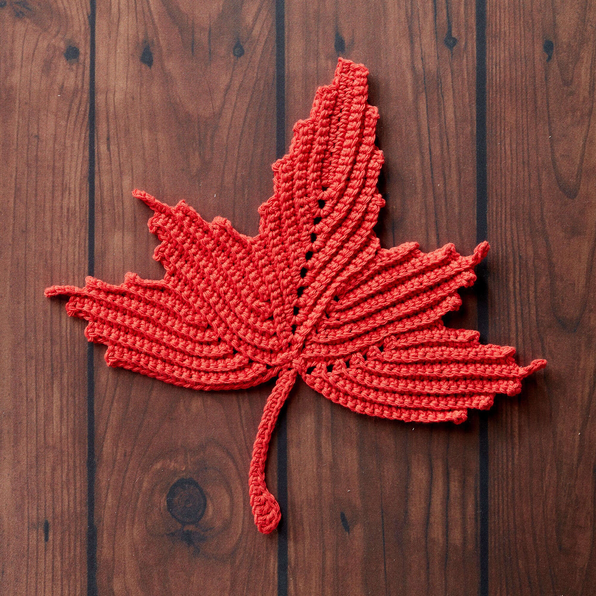 Free Bernat Maple Leaf Crochet Dishcloth Pattern