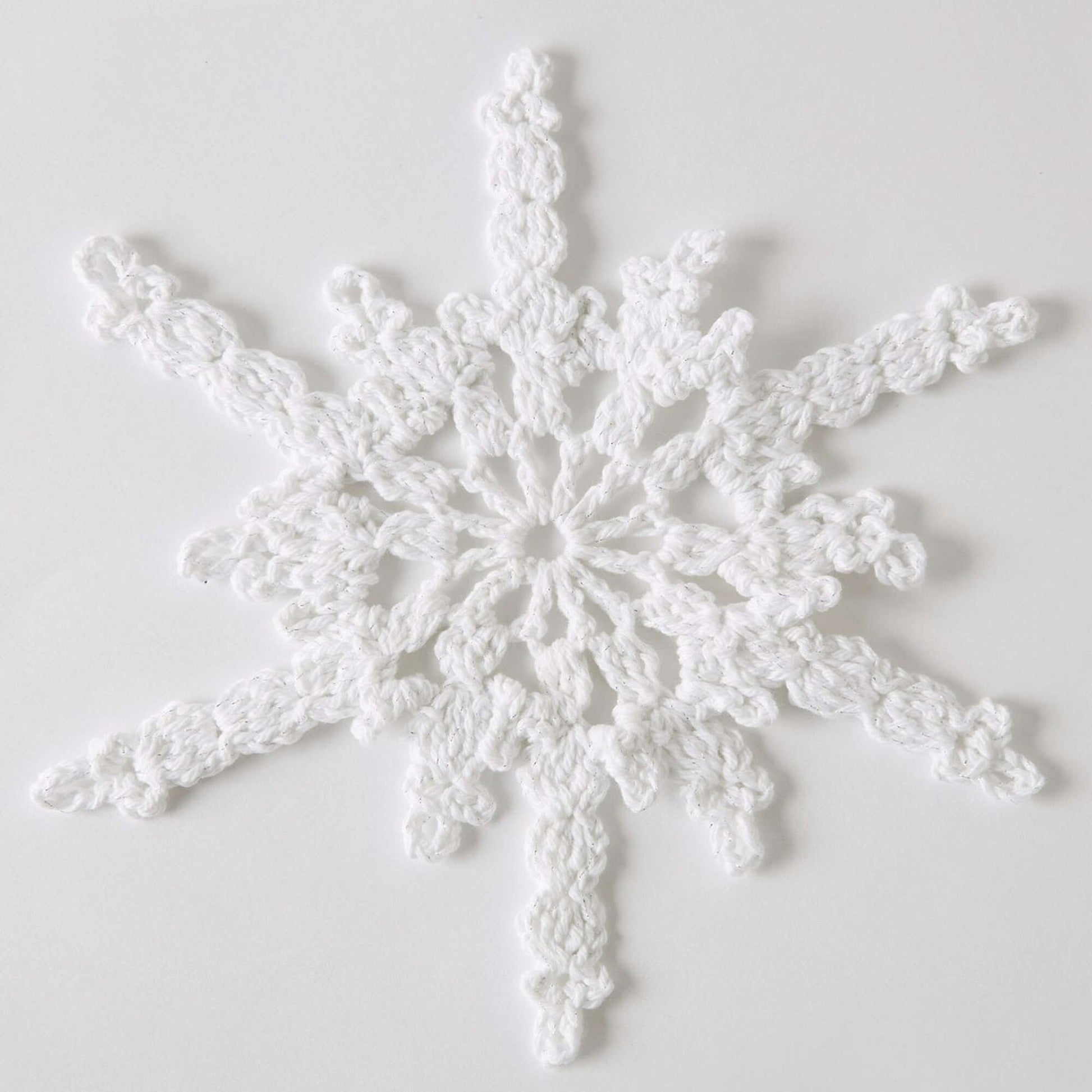 Free Bernat Twinkling Snowflakes Crochet Pattern