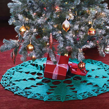 Bernat Christmas Tree Skirt Crochet Crochet Holiday made in Bernat Happy Holidays yarn