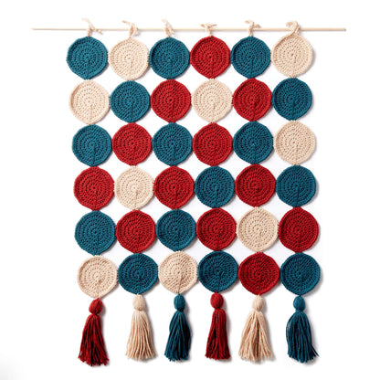 Bernat Round In Circles Crochet Wall Hanging Crochet Interior Décor made in Bernat Super Value yarn