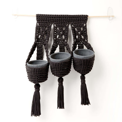 Bernat Crochet Hanging Plant Trio Crochet Interior Décor made in Bernat Maker Home Dec yarn