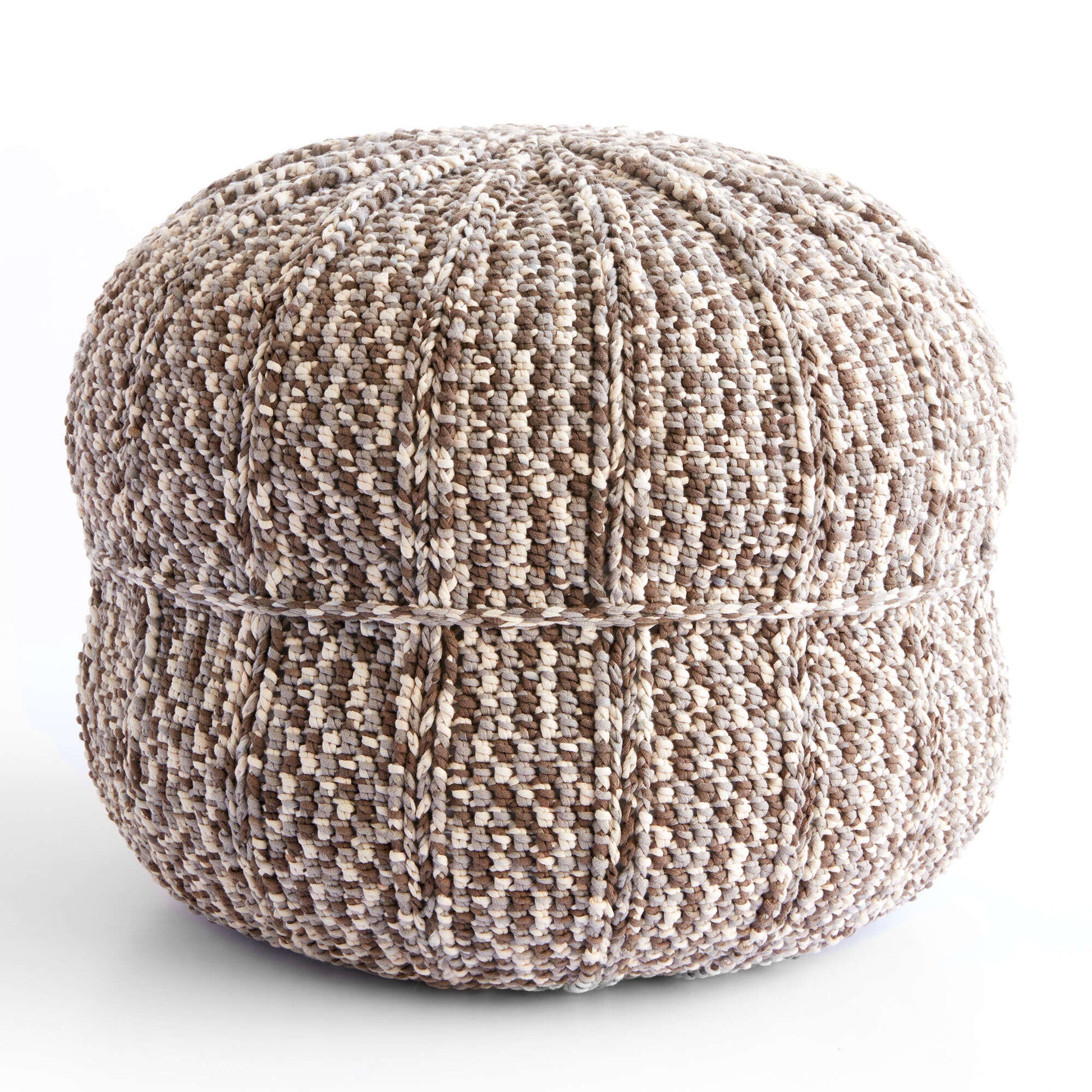 Free Bernat Wheel Spokes Crochet Pouf Pattern