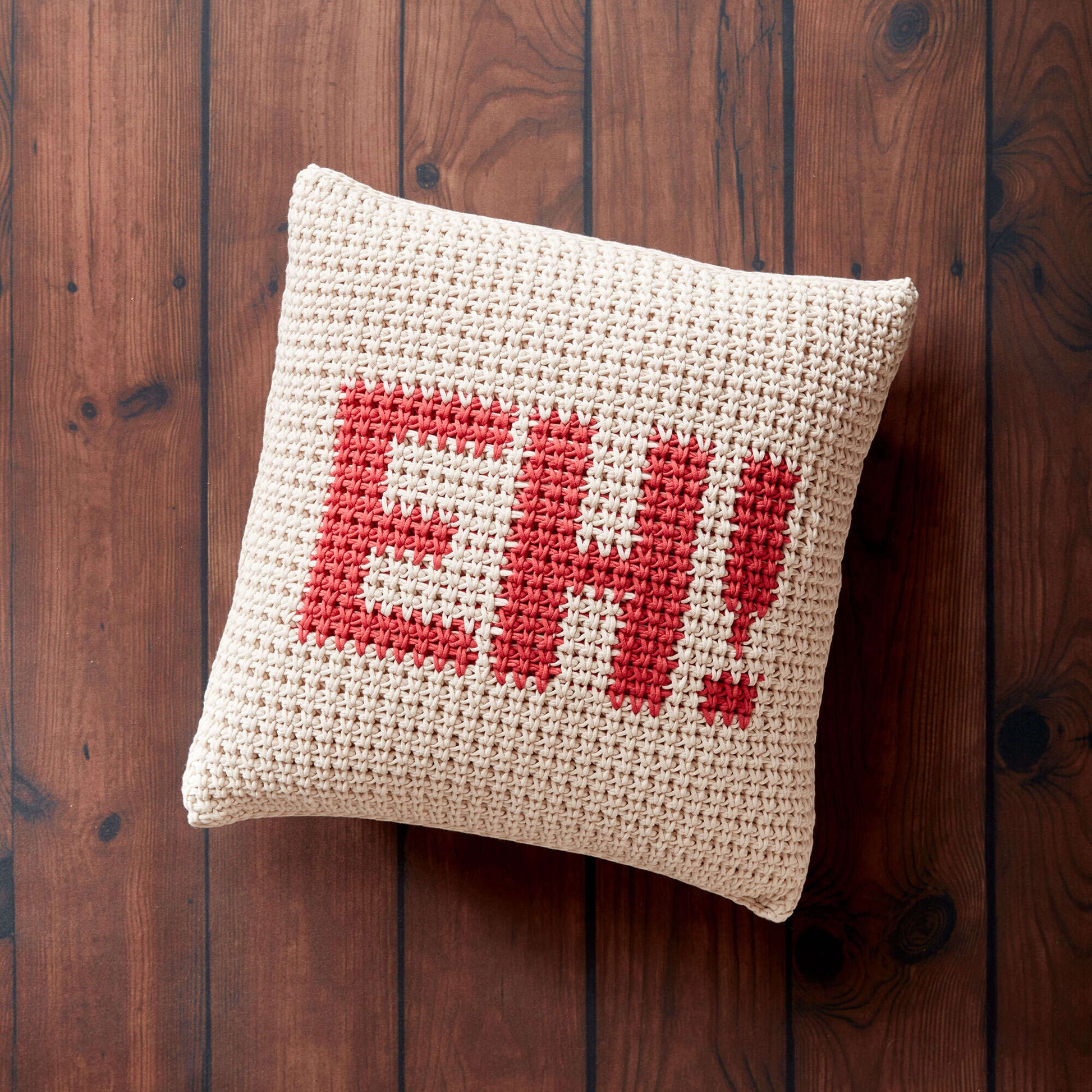 Free Bernat Crochet Croch-Eh Throw Pillow Pattern