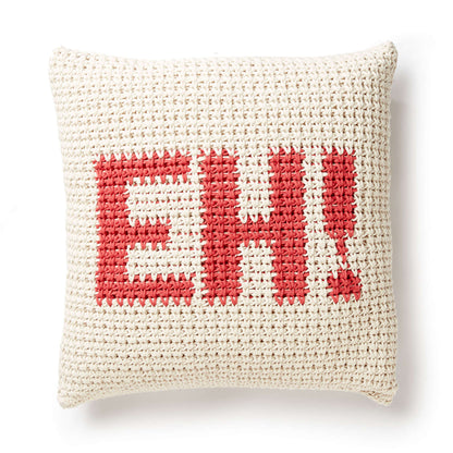 Bernat Crochet Croch-Eh Throw Pillow Crochet Pillow made in Bernat Maker Home Dec yarn