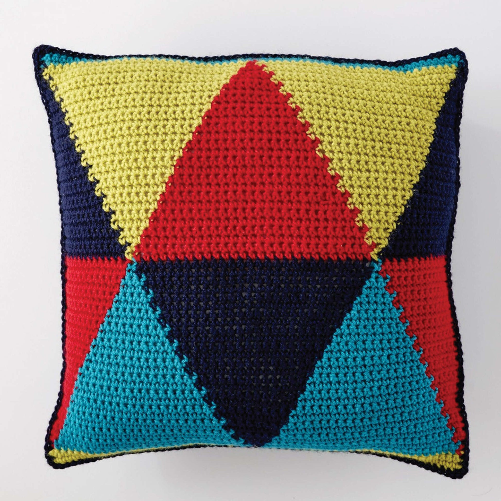 Free Bernat Bold Angles Pillow Crochet Pattern
