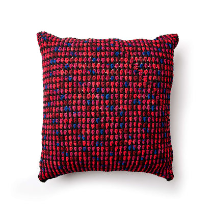 Bernat Crochet Granite Stitch Floor Cushion Crochet Pillow made in Bernat Blanket yarn