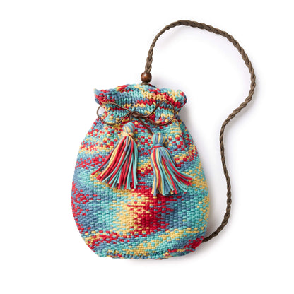Bernat Knit Bucket Tote Knit Bag made in Bernat Maker Home Dec yarn