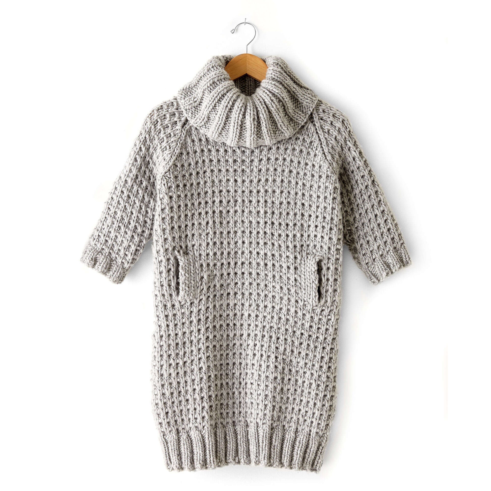 Free Bernat Slouchy Sweater Dress Knit Pattern