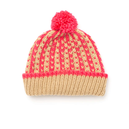 Bernat Winter Weekend Hat Knit Knit Hat made in Bernat Super Value yarn