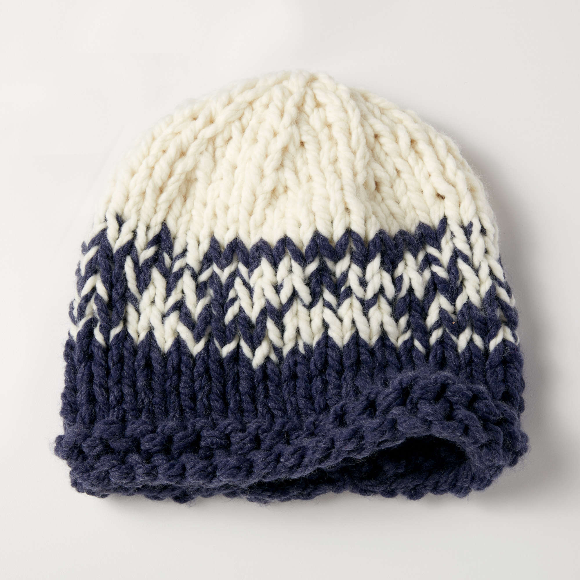Free Easy Bernat Bulky Gradient Hat Knitting Pattern | Yarnspirations