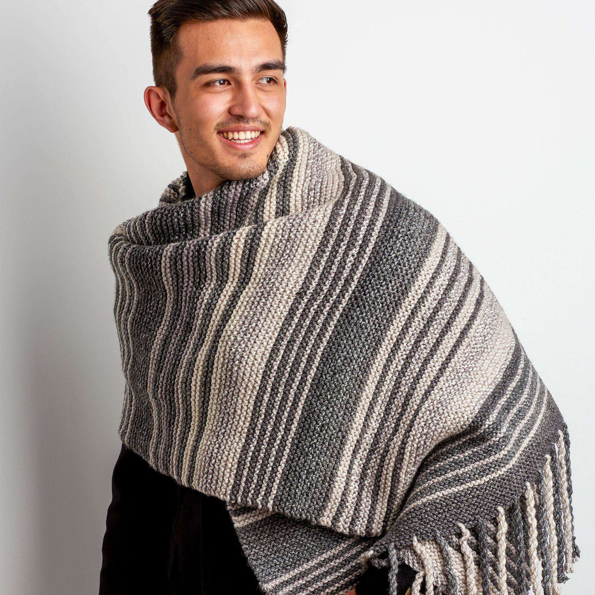 Knit Scarf made in Bernat Wavelength yarn