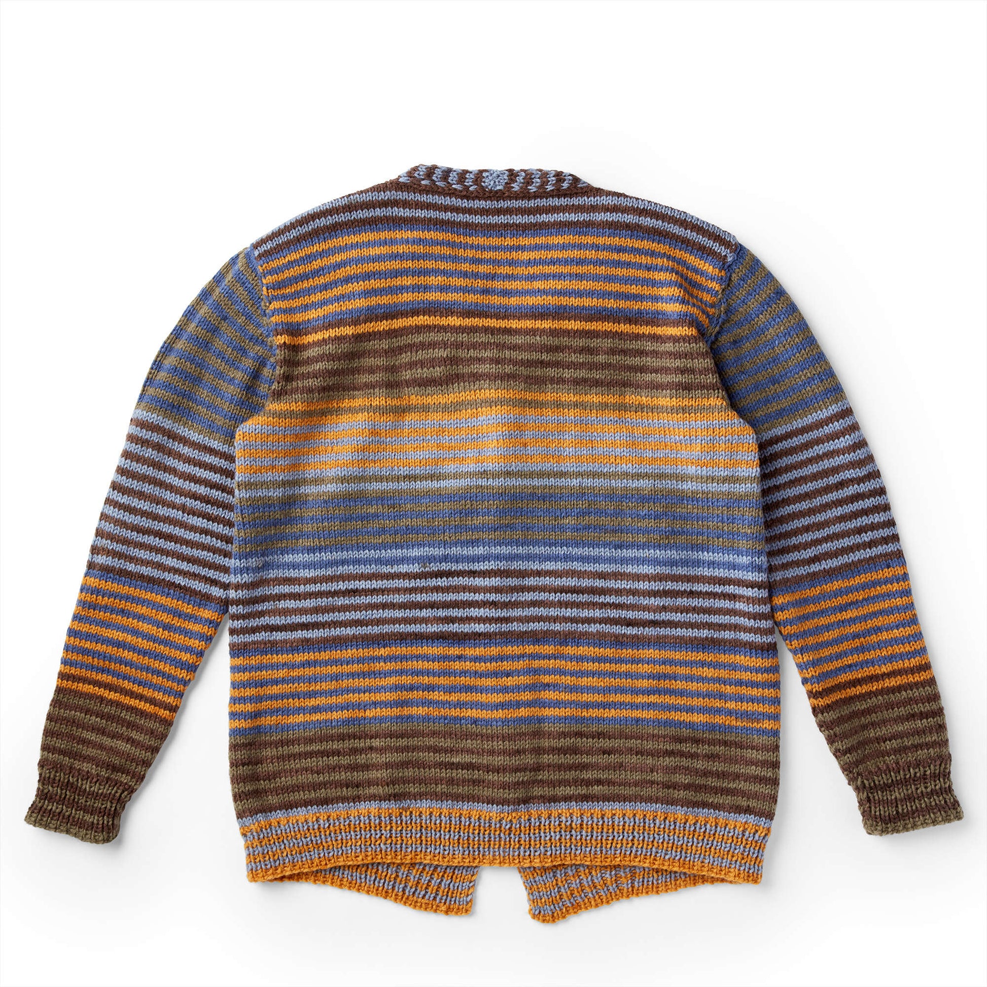 Free Bernat Slouchy Stripes Knit Cardigan Pattern