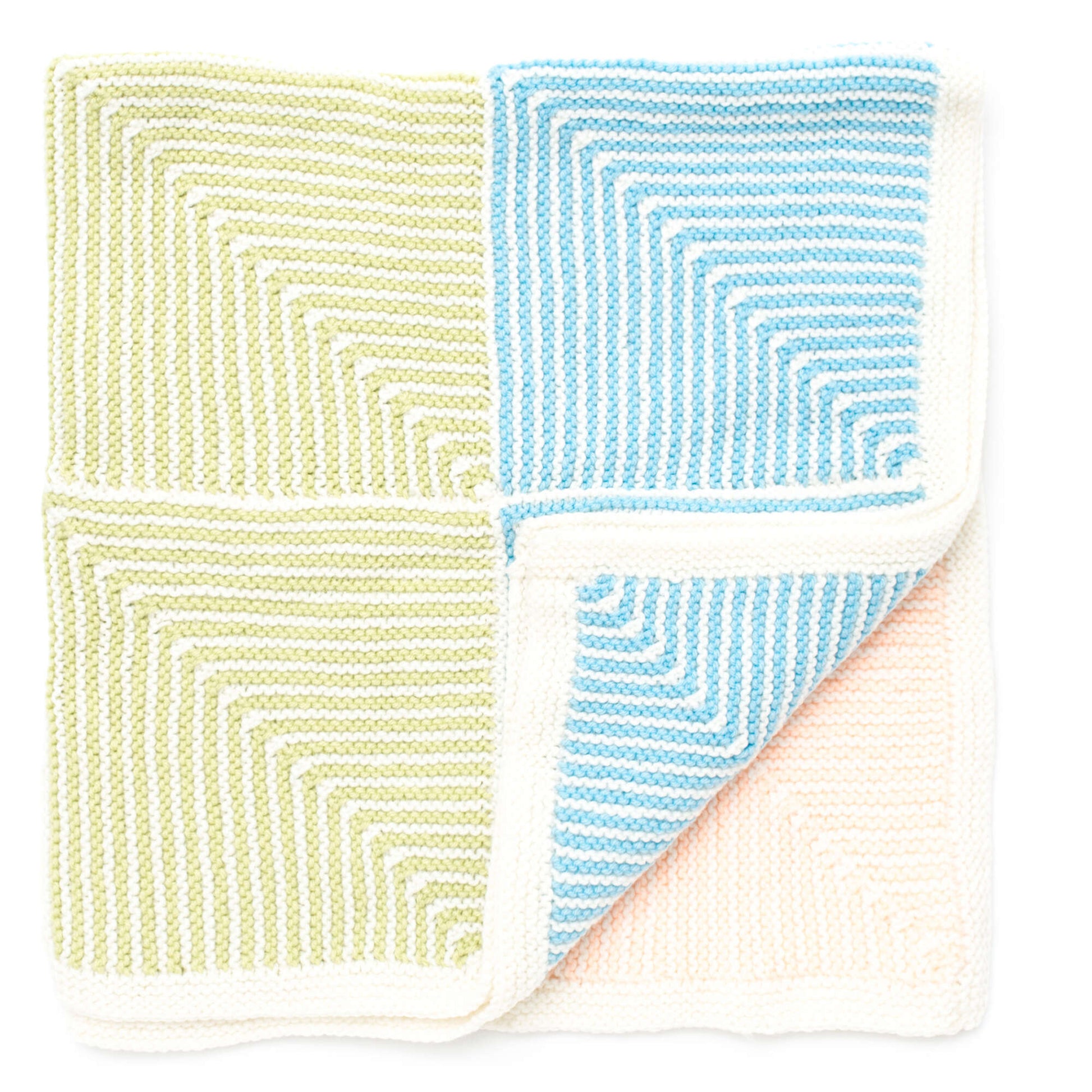 Free Bernat Pastel Stripe Knit Baby Blanket Pattern