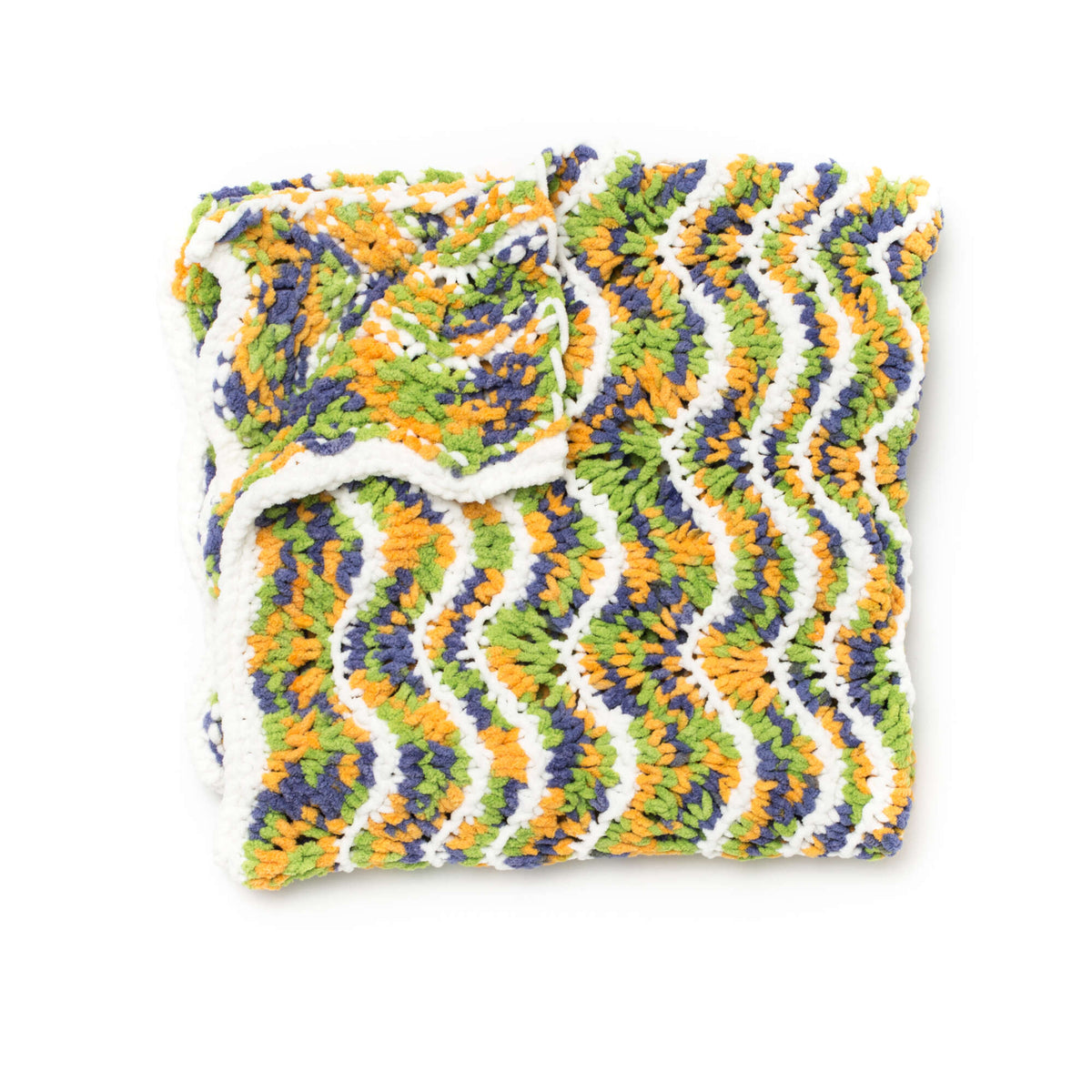 Knit Blanket made in Bernat Baby Blanket yarn