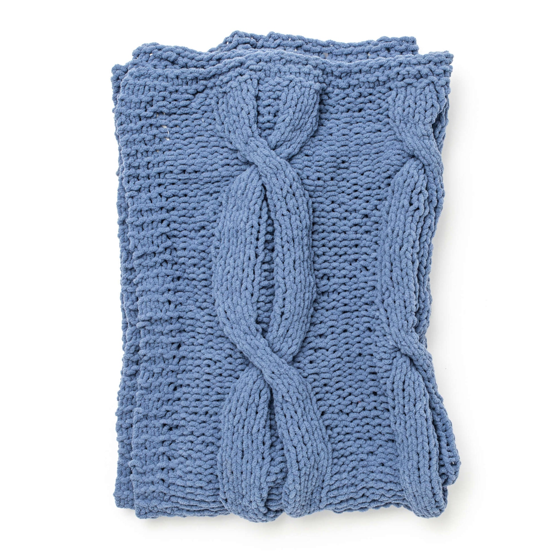 Free Bernat Coziest Cable Knit Blanket Pattern