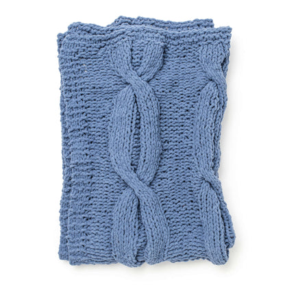Bernat Coziest Cable Knit Blanket Knit Blanket made in Bernat Baby Blanket yarn