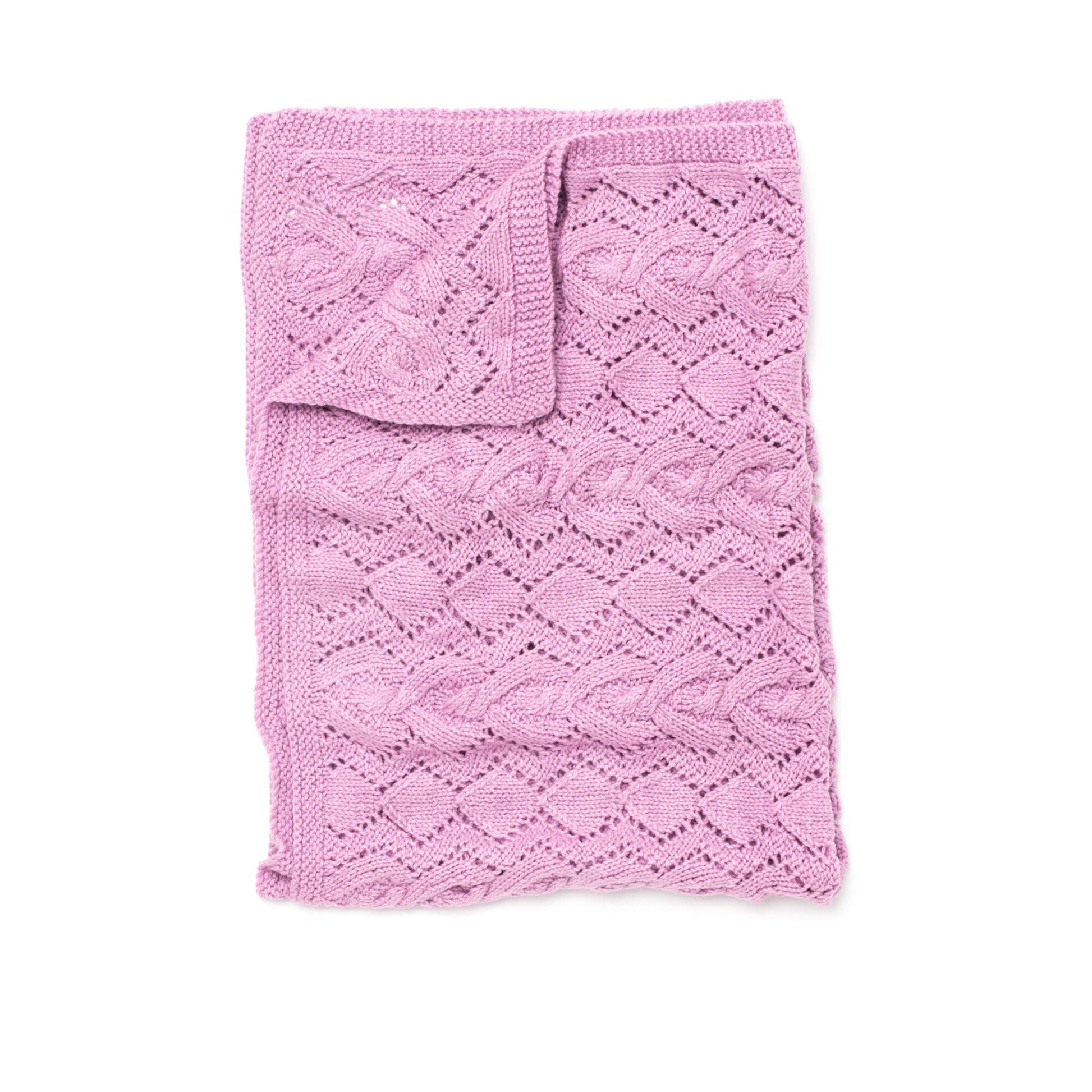 Free Bernat Cable And Lace Knit Blanket Pattern