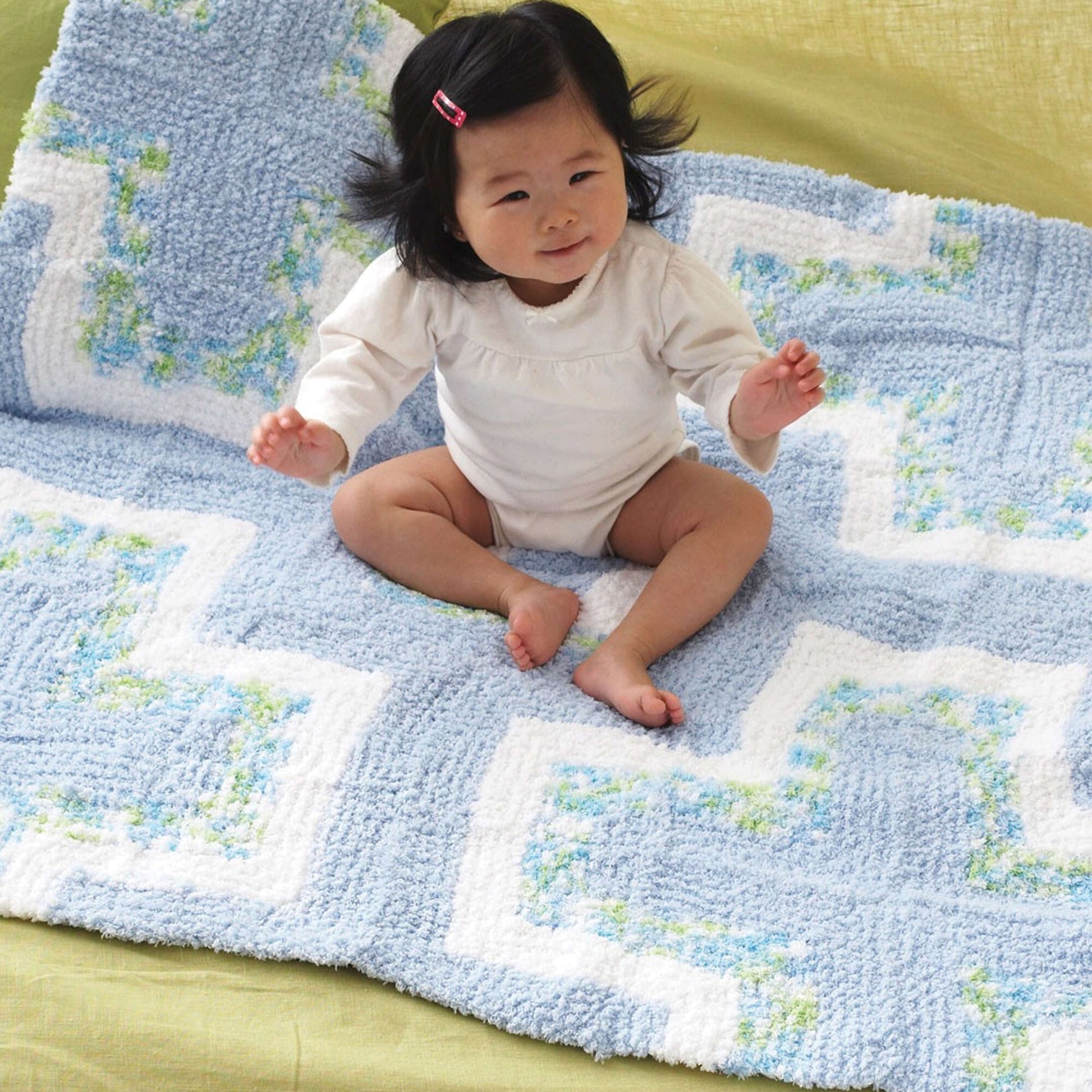 Free Bernat Mitered Knit Baby Blanket Pattern