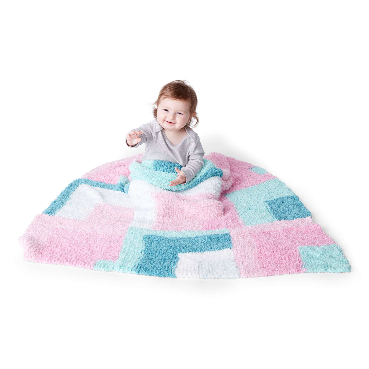 Knit Blanket made in Bernat Pipsqueak yarn