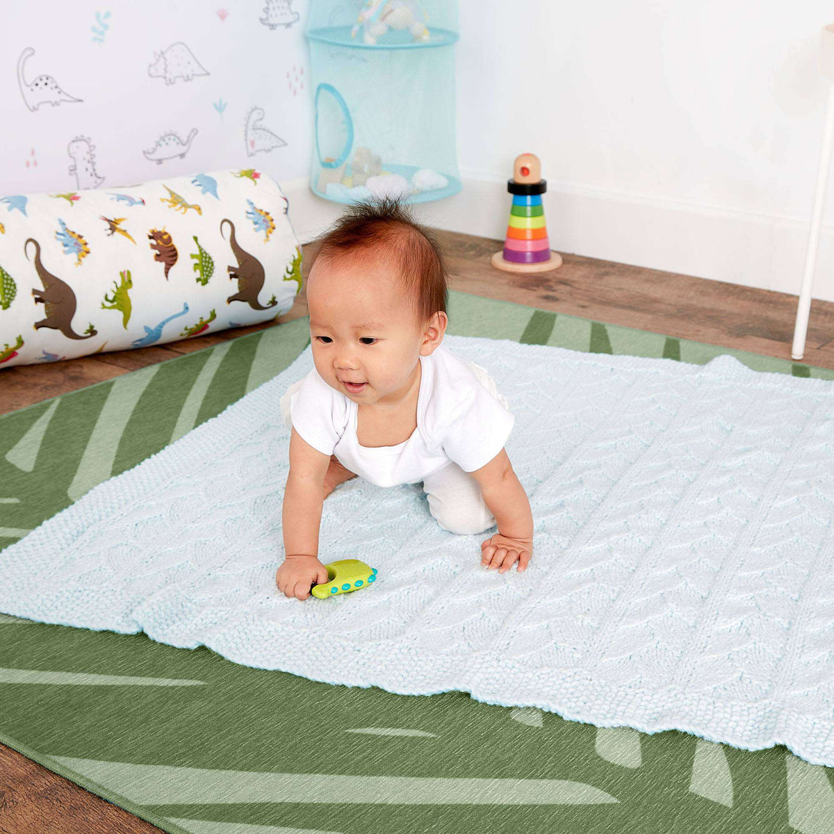 Knit Blanket made in Bernat Forever Fleece Finer yarn