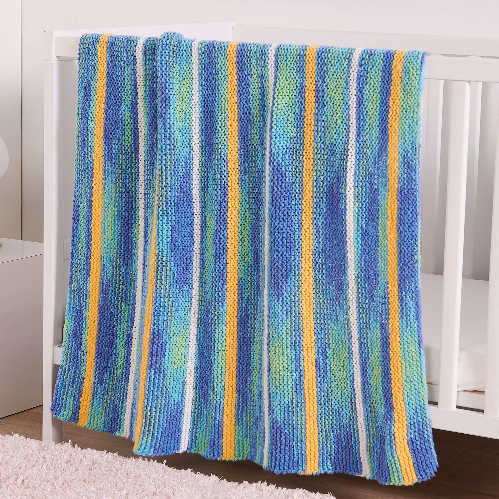Free Bernat Thick Vs Thin Knit Blanket Pattern