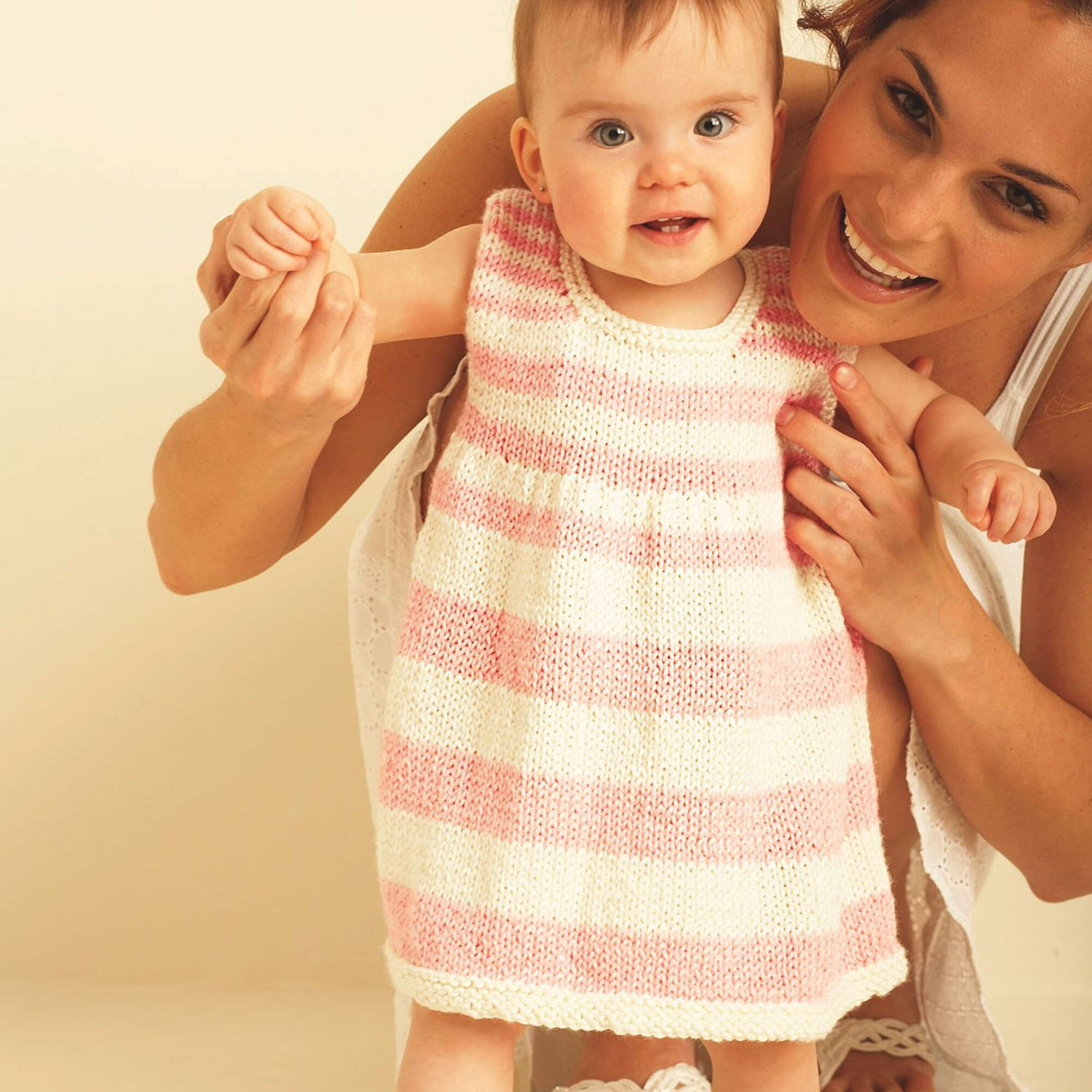 Free Easy Bernat First Steps Dress Knitting Pattern | Yarnspirations Free Easy Bernat First Steps Dress Knitting Pattern | Yarnspirations