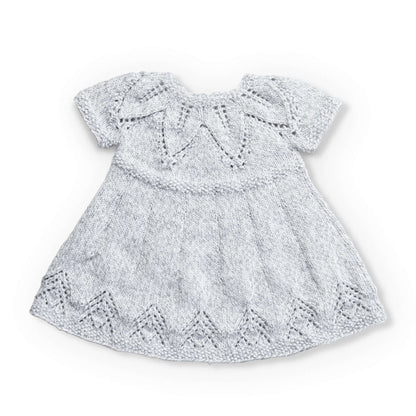 Bernat Fairy Leaves Dress Knit Knit Fairy Leaves Dress made in Bernat Softee Baby Yarn