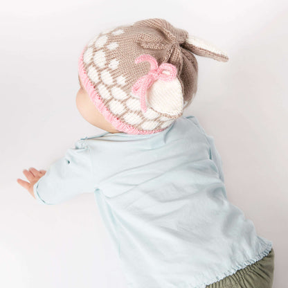 Bernat Speckled Fawn Hat Knit Knit Hat made in Bernat Softee Baby yarn