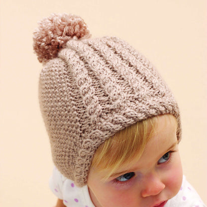 Bernat Knit Hat For Little Ears Knit Hat made in Bernat Softee Baby yarn