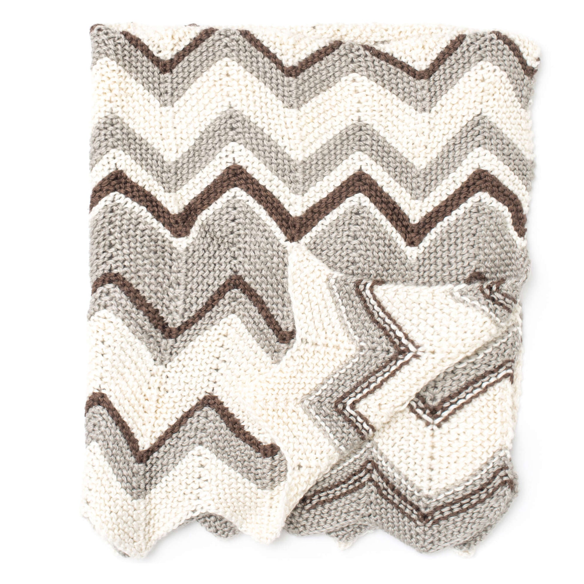 Free Bernat Softee Zig-Zag Knit Blanket Pattern