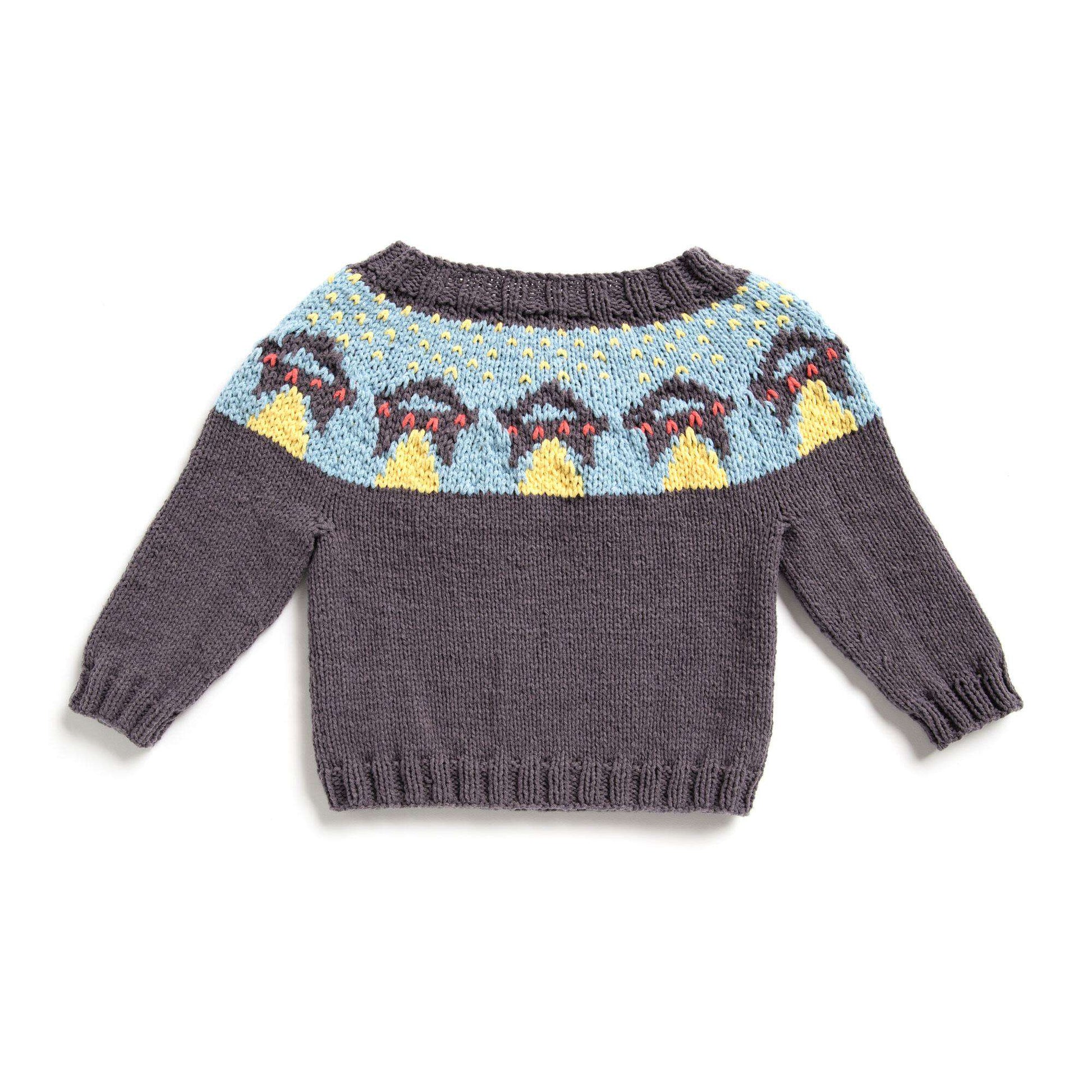 Free Bernat Ufo Yoke Knit Sweater Pattern