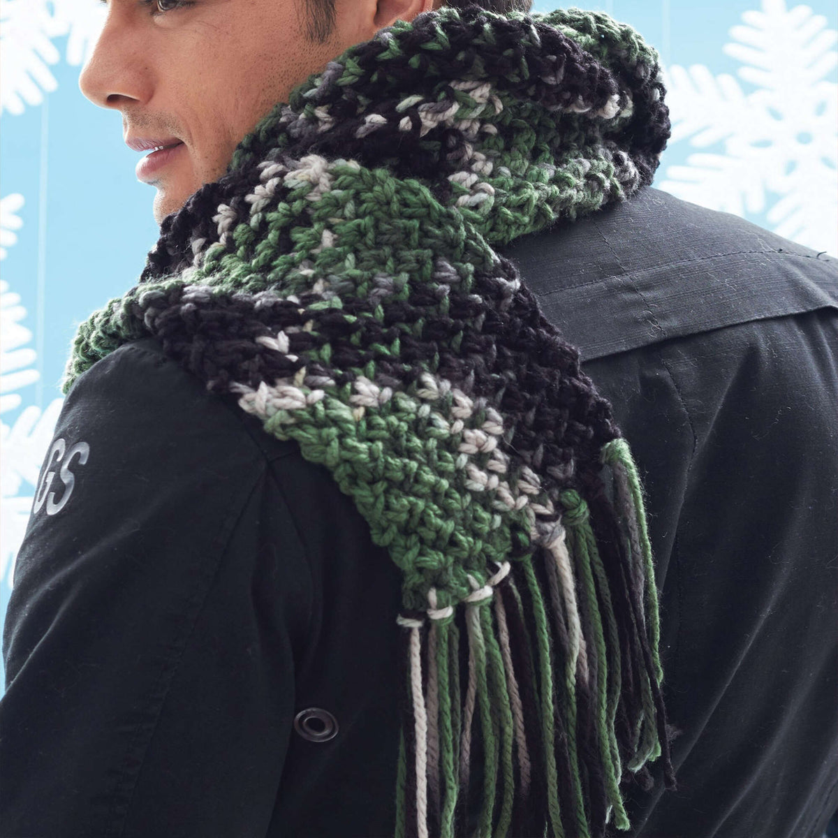 Knit Scarf made in Bernat Softee Chunky yarn