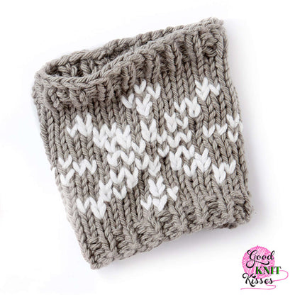 Bernat Knit Snowflake Mug Hug Knit Accessory made in Bernat Handicrafter Cotton yarn