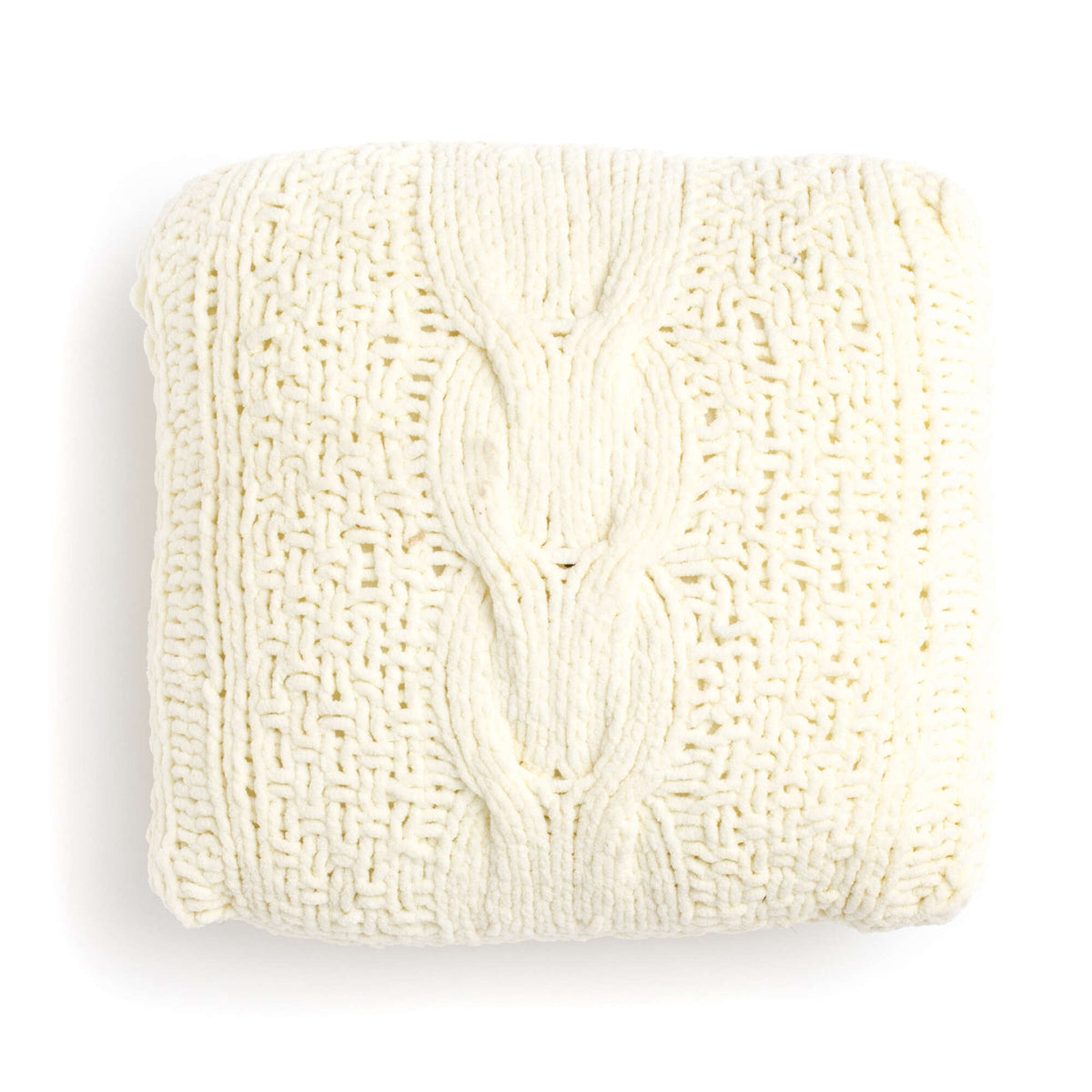 Knit Blanket made in Bernat Blanket yarn