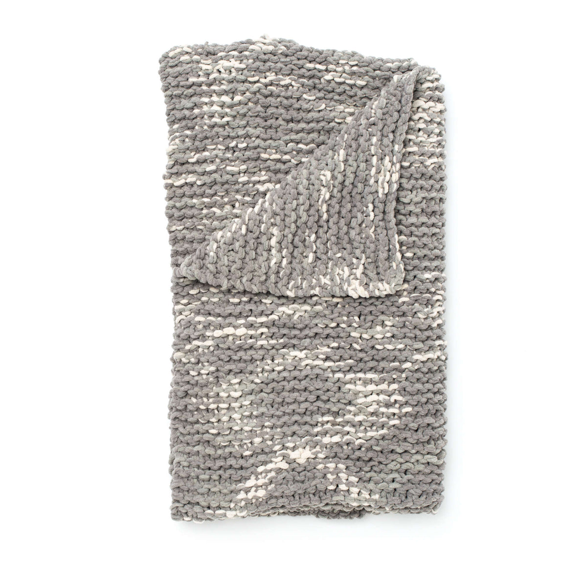 Knit Blanket made in Bernat Blanket yarn