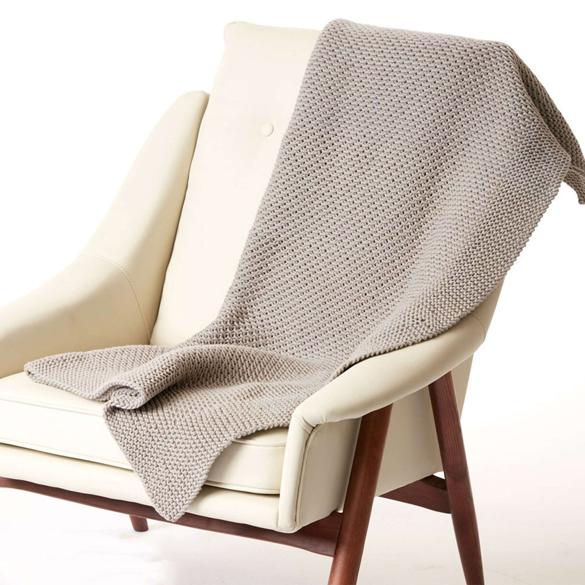 Knit Blanket made in Bernat Maker Home Dec yarn