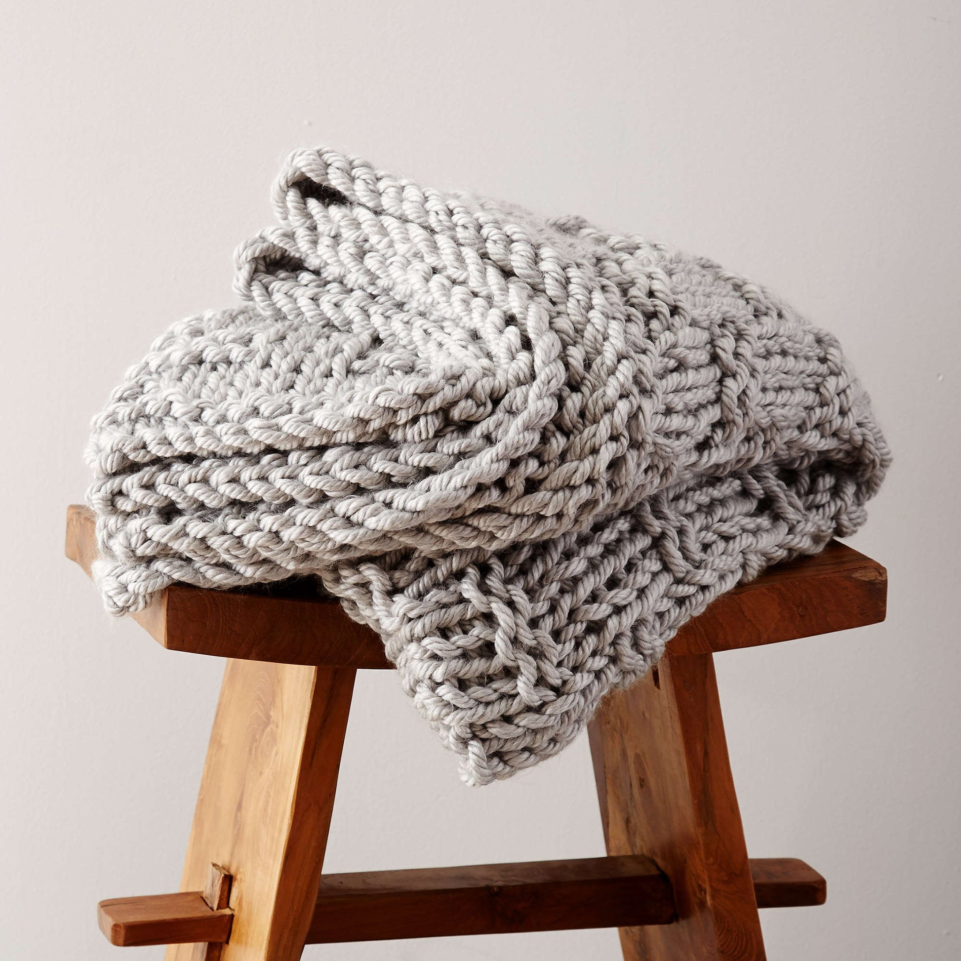 Free Bernat Woven Look Knit Blanket Pattern