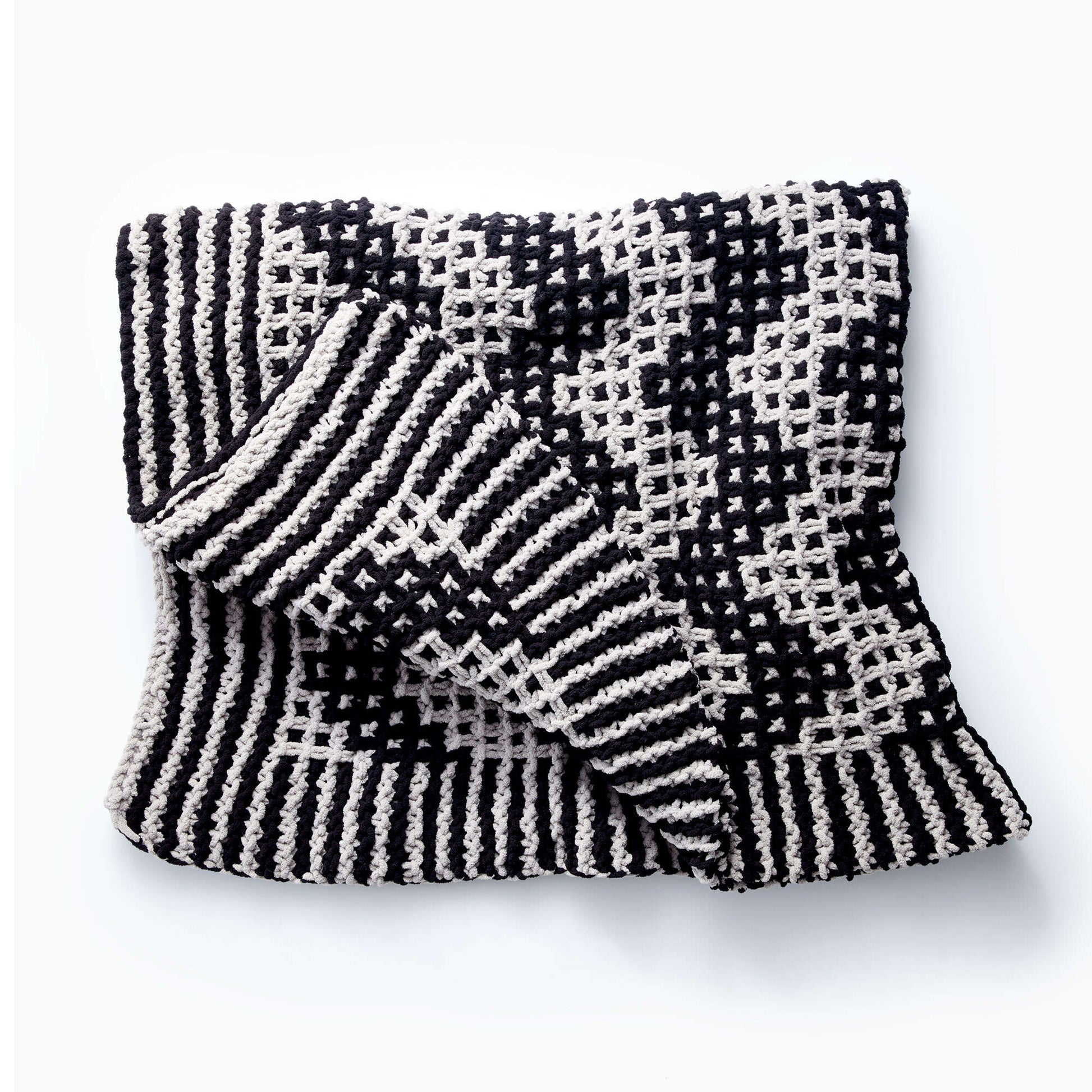 Free Bernat Mosaic Chevron Knit Blanket Pattern